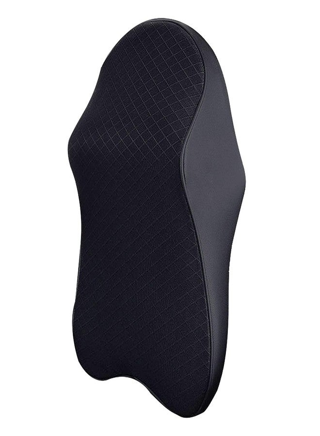 ECAPT Memory Foam Car Seat Cushions Neck Pillow, Headrest Cushion for Neck Pain Relief & Cervical Washable Cover,100% Pure Memory Foam in Office, Driving (Dark Black) - Image 2